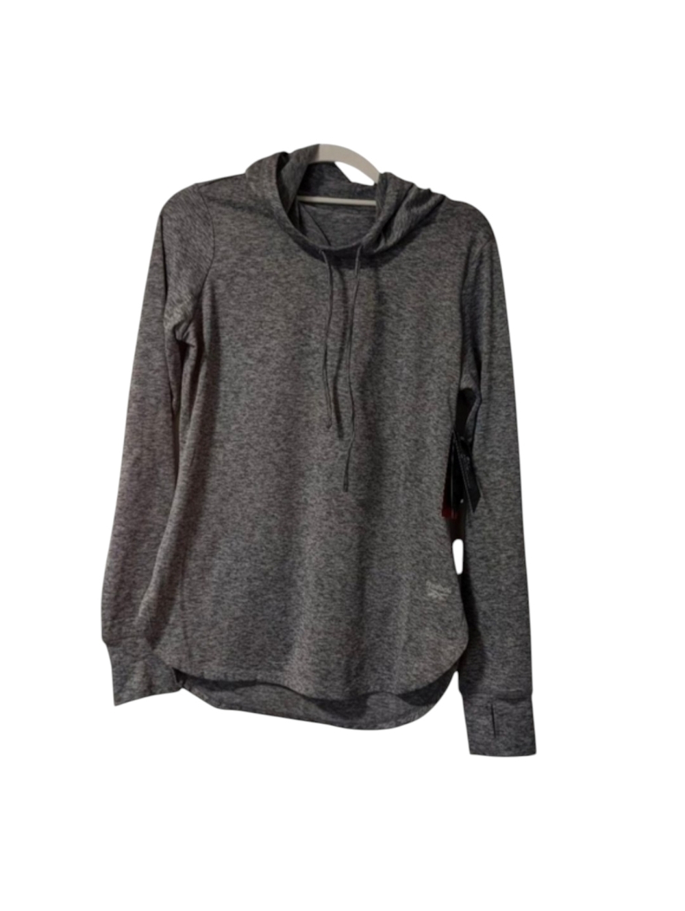 Reebok Vector Fired Up Brushback Gray Pullover Hoodie Size Small